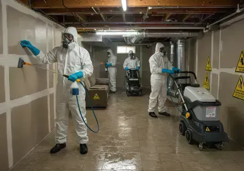 Basement Moisture Removal and Structural Drying process in Hooper, UT